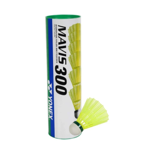 Yonex Mavis 300 Slow Speed (Green Strip) Nylon Shuttlecock - Yellow Box (10 Tubes)