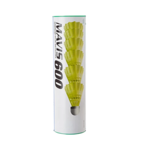 Yonex Mavis 600 Slow Speed (Green Strip) Nylon Shuttlecock - Yellow Box (10 Tubes)