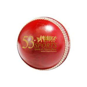 53Sports Red Leather Cricket Ball