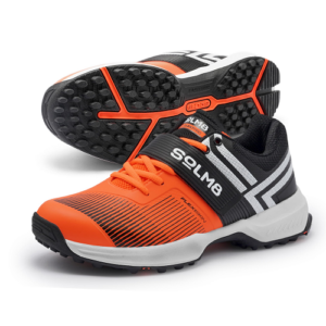 Solm8 S8 Rubber Studs  Cricket Shoes  (Orange-Black)